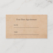 カイロプラクターマッサージセラピーヴィンテージアポイントメント 予約カード (裏面)