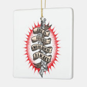 カイロプラクターライフはあなたは整列すると幸せ セラミックオーナメント (左)