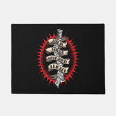 カイロプラクターライフはあなたは整列すると幸せ ドアマット (正面)