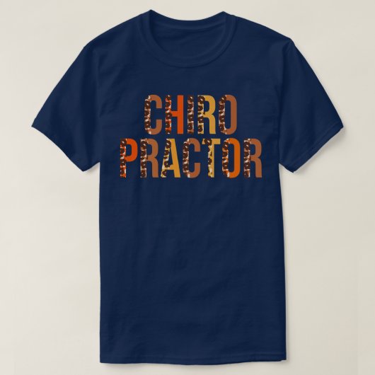 カイロプラクターレオパード秋秋の恋人たち感謝祭 Tシャツ (デザイン正面)