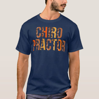 カイロプラクターレオパード秋秋の恋人たち感謝祭 Tシャツ