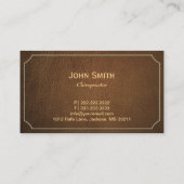 カイロプラクターヴィンテージ革 名刺 (裏面)