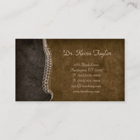 カイロプラクター名刺カイロプラクティック背 名刺 (正面)