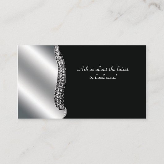 カイロプラクター名刺カイロプラクティック背 名刺 (裏面)