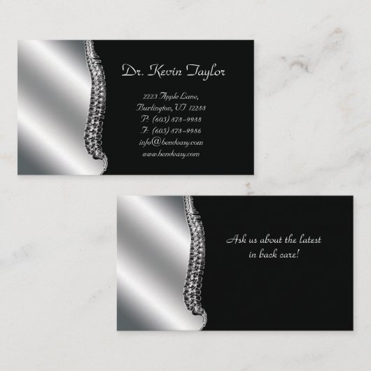 カイロプラクター名刺カイロプラクティック背 名刺 (正面/裏面)