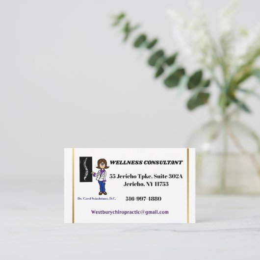 カイロプラクター名刺 – 製カスタム品 名刺 (スタンド正面)