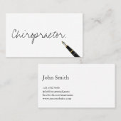 カイロプラクター手書きタイポグラフィ 名刺 (正面/裏面)