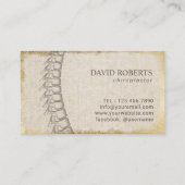 カイロプラクター脊髄ヴィンテージ金ゴールドグランジアポイントメント 予約カード (正面)