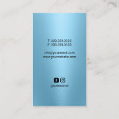 カイロプラクター解剖モダンブルーカイロプラクティック 名刺 (裏面)