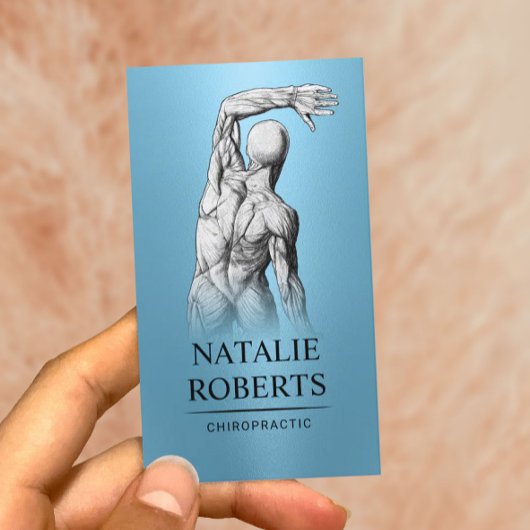 カイロプラクター解剖モダンブルーカイロプラクティック 名刺