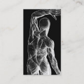 カイロプラクター解剖学バックカイロプラクティックブラック 名刺 (正面)