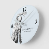 カイロプラクター解剖学プロフェッショナルカイロプラクティック ラウンド壁時計 (傾斜)