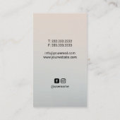 カイロプラクター解剖学プロフェッショナルカイロプラクティック 名刺 (裏面)