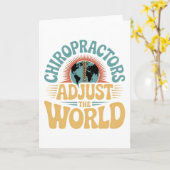 カイロプラクター調整のワールドレトロデザイン カード (黄色い花)