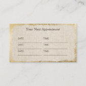 カイロプラクター金ゴールドグランジフレームアポイントメント 予約カード (裏面)