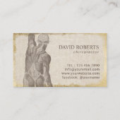 カイロプラクター金ゴールドグランジフレームアポイントメント 予約カード (正面)