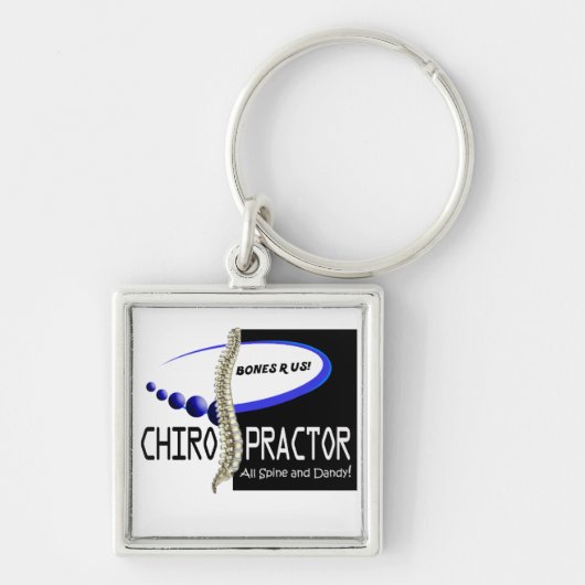 カイロプラクター-すべての脊柱およびダンディな人-骨R米国 キーホルダー (正面)