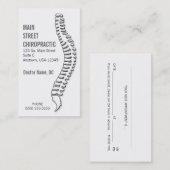 カイロプラクター/アポイントメントカード 予約カード (正面/裏面)