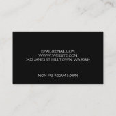 カイロプラクター、カイロプラクティック、医療名刺 名刺 (裏面)