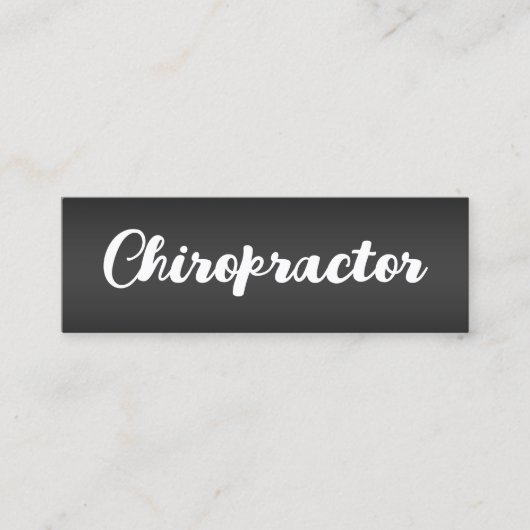 カイロプラクター スキニー名刺 (正面)