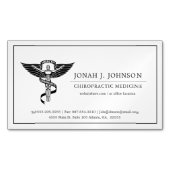 カイロプラクター |ミニマリストが並縁どんだ マグネット名刺 (正面)