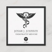 カイロプラクター|ミニマリストのブラック&グレ縁どー