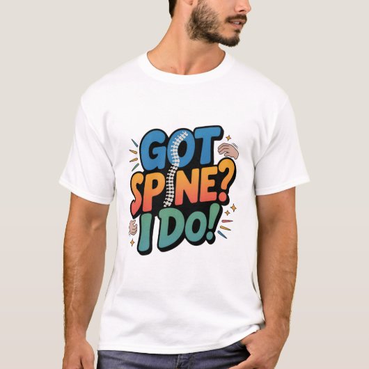 カイロプラクター ユーモア 脊椎 健康 引用 Tシャツ (正面)