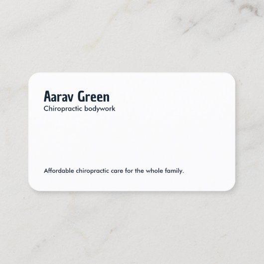 カイロプラクター 名刺 (裏面)