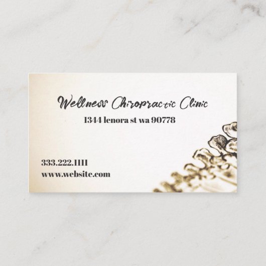 カイロプラクター 名刺 (裏面)