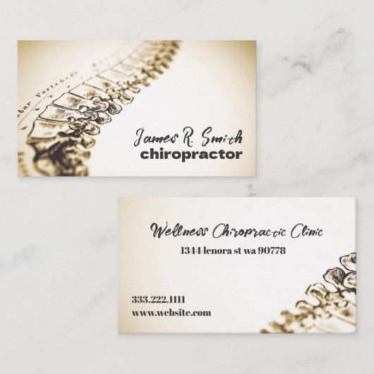 カイロプラクター 名刺 (正面/裏面)