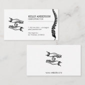 カイロプラクター | Healing Hands |脊髄 名刺 (正面/裏面)