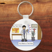 カイロプラクター- PrintedPerfectによる男性の漫画 キーホルダー (正面)