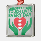 カイロプラクターTouch毎日クリスマス メタルオーナメント (左)