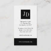 カイロプラクターW/W 名刺 (裏面)