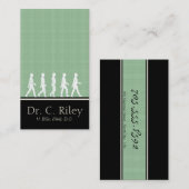 カイロプラクティックおよび医学のシルエットの名刺 名刺 (正面/裏面)