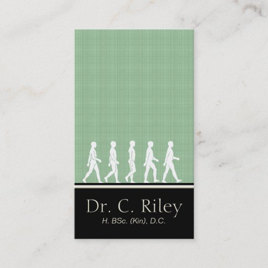 カイロプラクティックおよび医学のシルエットの名刺 名刺 (正面)