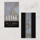 カイロプラクティックおよび医学のシルエットの名刺 名刺 (正面/裏面)