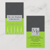 カイロプラクティックおよび医学の名刺-モノグラム 名刺 (正面/裏面)