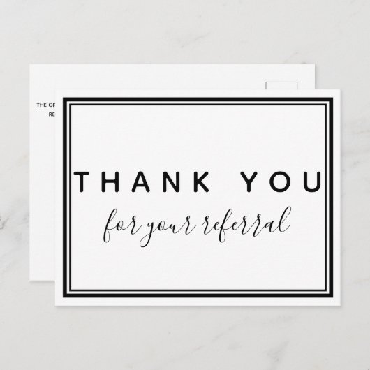 カイロプラクティックのご紹介ありがとうございます ポストカード (正面/裏面)