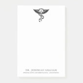 カイロプラクティックのオフィスのパーソナライズな白くおよび黒い ポストイット (正面)