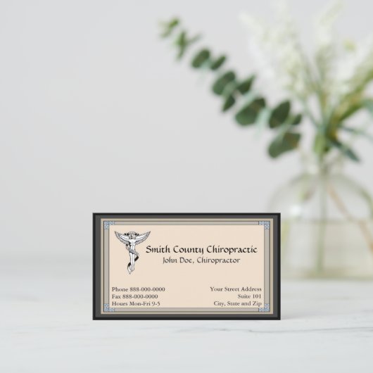 カイロプラクティックのカイロプラクターの名刺 名刺 (スタンド正面)