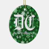 カイロプラクティックのクリスマスのオーナメントの医者 セラミックオーナメント (右)