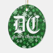 カイロプラクティックのクリスマスのオーナメントの医者 セラミックオーナメント (左)