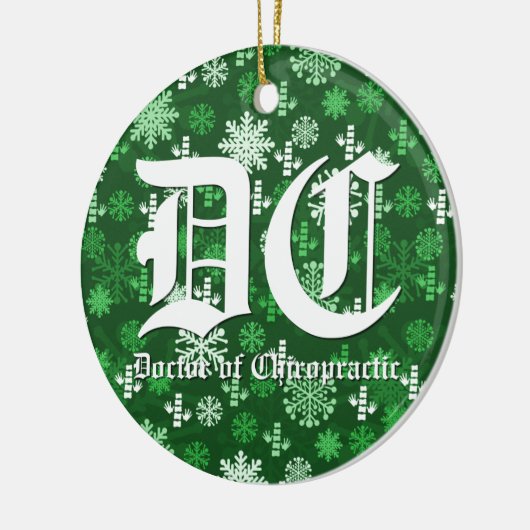 カイロプラクティックのクリスマスのオーナメントの医者 セラミックオーナメント (左)