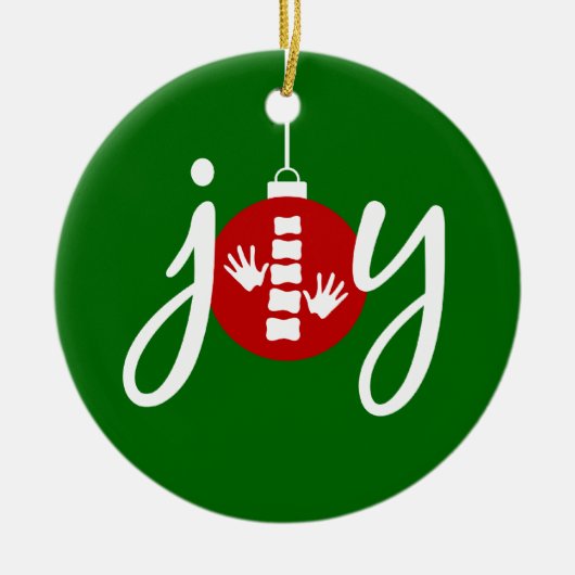 カイロプラクティックのクリスマスのオーナメント セラミックオーナメント (正面)