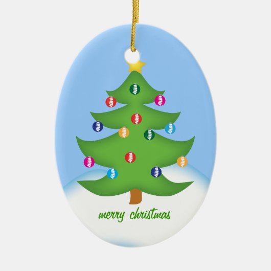 カイロプラクティックのクリスマスツリーのオーナメント セラミックオーナメント (正面)