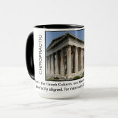 カイロプラクティックのコーヒー・マグ(色)のギリシャのコラム マグカップ (正面左)