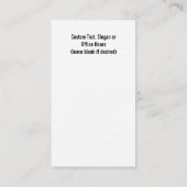 カイロプラクティックのロゴの縦の名刺 名刺 (裏面)