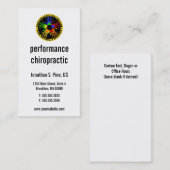 カイロプラクティックのロゴの縦の名刺 名刺 (正面/裏面)