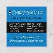 カイロプラクティックの副作用はカイロプラクターが含まれるかもしれません スクエア名刺 (正面)